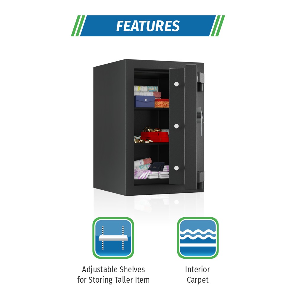 Godrej Matrix 2414 Digital Electronic Safe Locker, specially designed to safeguard your valuables, the safe comes with Fire and Tool.