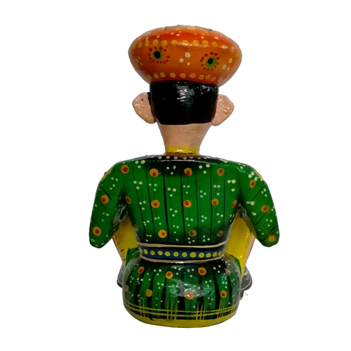 Bani Home Decor Handmade Wooden Rajasthani Dholak Wala Orange, Buy Online form us Wooden Toys, Handicraft , Home Decor, Show Case Items