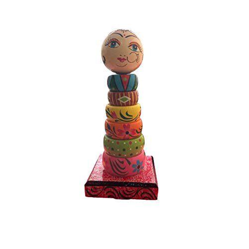 Bani Wooden Rainbow Doll Stacking Rings Game, Educational Toys Cum Kids Sports Game, Buy online & Get 5% Extra from Sanushaa -call 8826891304