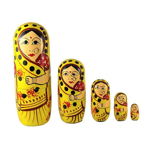 Bani Russian Matryoshka Stacking Nested Wooden Dolls, Showpiece and Nice for Gifting Idea, Birthday, Christmas Gift - call 8826891304