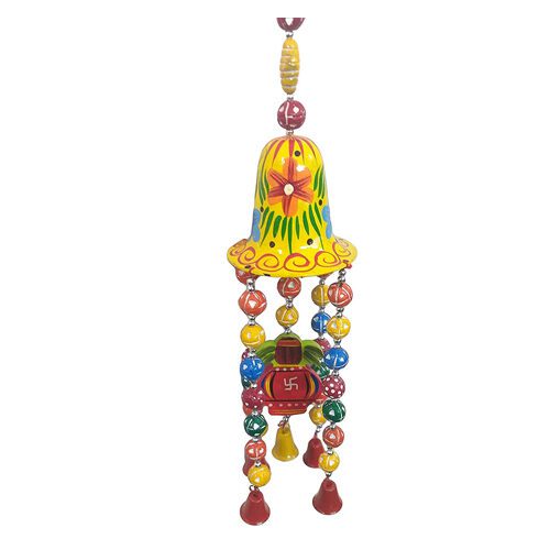 Bani Hanging Bell Ganesha Door Wind Chime, Bani Door Bandarwal and Wooden Feng Shui Toran, Handmade Window Feng Shui Toran, Call – 8826891304