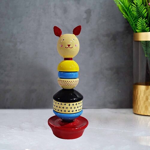 Bani Wooden Cat Stacking Rings Counting Set Toy, buy 8826891304, Educational Toys Cum Kids Sports Game to Develop Eye-Hand-Color Coordination.