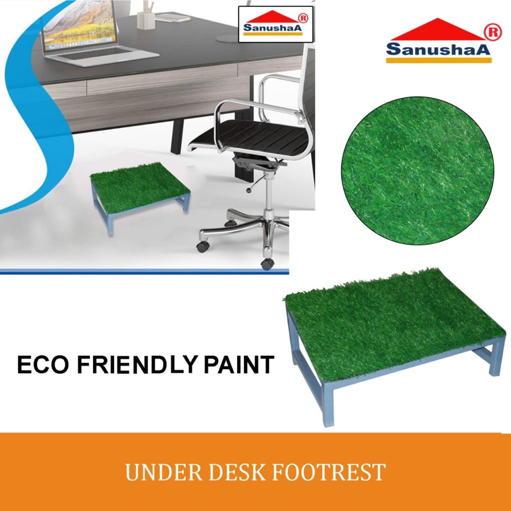 Sanushaa Metal Foot Rest with Artificial Grass, Book online order or what's up 8826891304 at Sanushaa Store @ Best rate for your product.