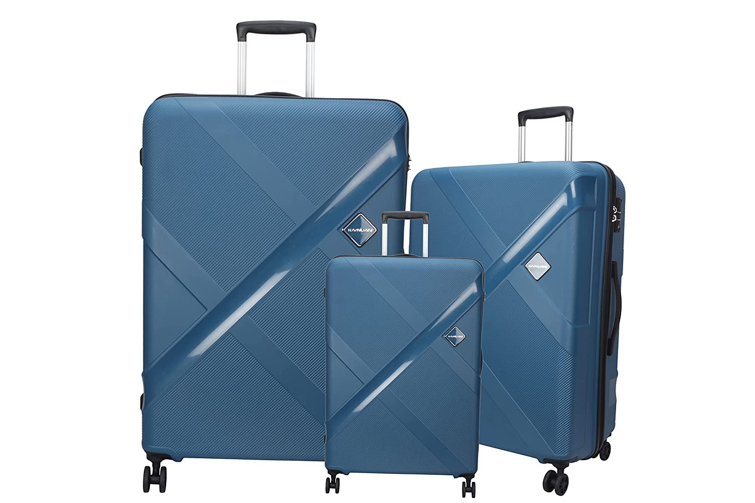 Kamiliant Falcon Trolly Luggage Bags 3 Pic Set Best Featured 8 Wheels