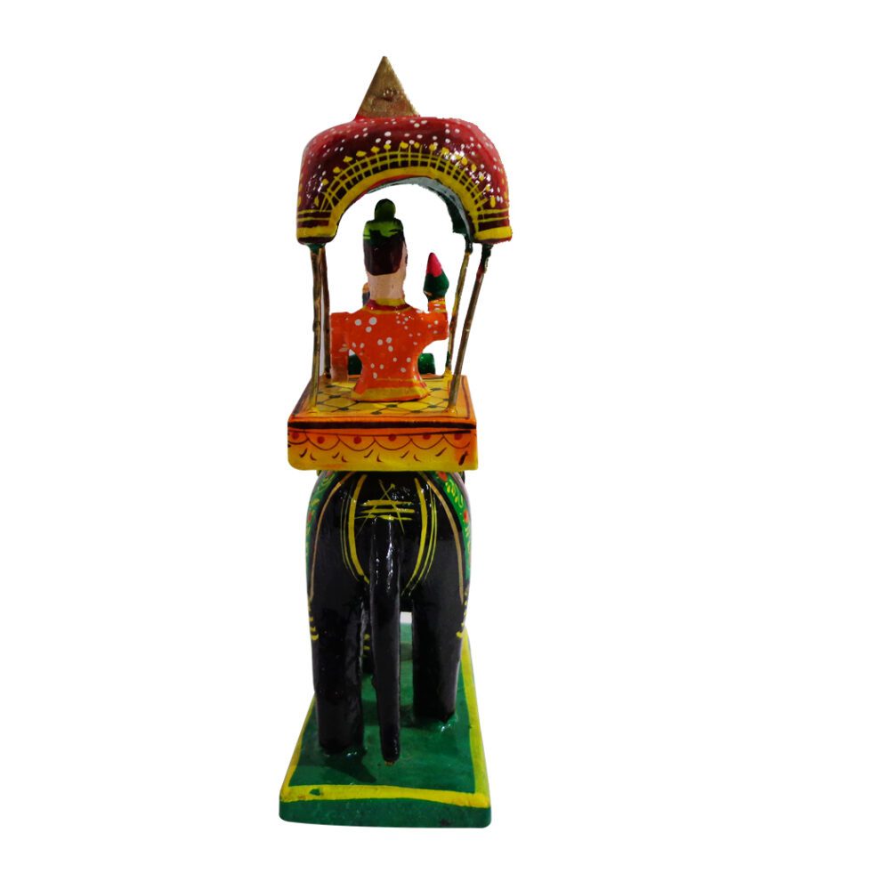 Bani Wooden Rajasthani Mahavat Elephant , Showcase Item, Home Decor item