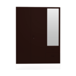 Godrej Interio Slimline Blend 3 Door Steel Almirah Brown, Sanushaa is your Auth. supplier, Buy from sanushaa store or what's up 8826891304.