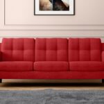 Godrej Interio Flight 3 Seater Sofa Fabric - Red, Sanushaa is your Auth. supplier, Buy from sanushaa store or what's up 8826891304.