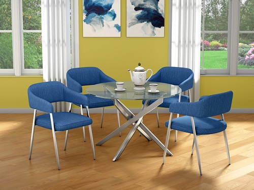 Godrej Interio Astral 4 Seater Dining Table - Chrome, Sanushaa is your Auth. supplier, Buy from sanushaa store or what's up 8826891304.