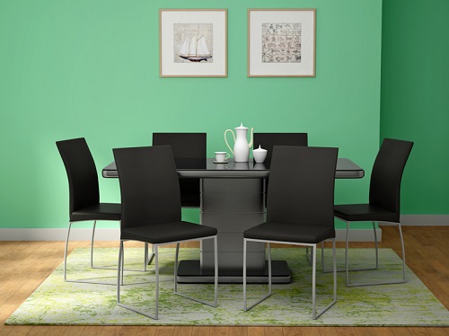 Godrej Interio Neo Apple 6 Seater Dining Table - Black, Sanushaa is your Auth. supplier, Buy from sanushaa store or what's up 8826891304.