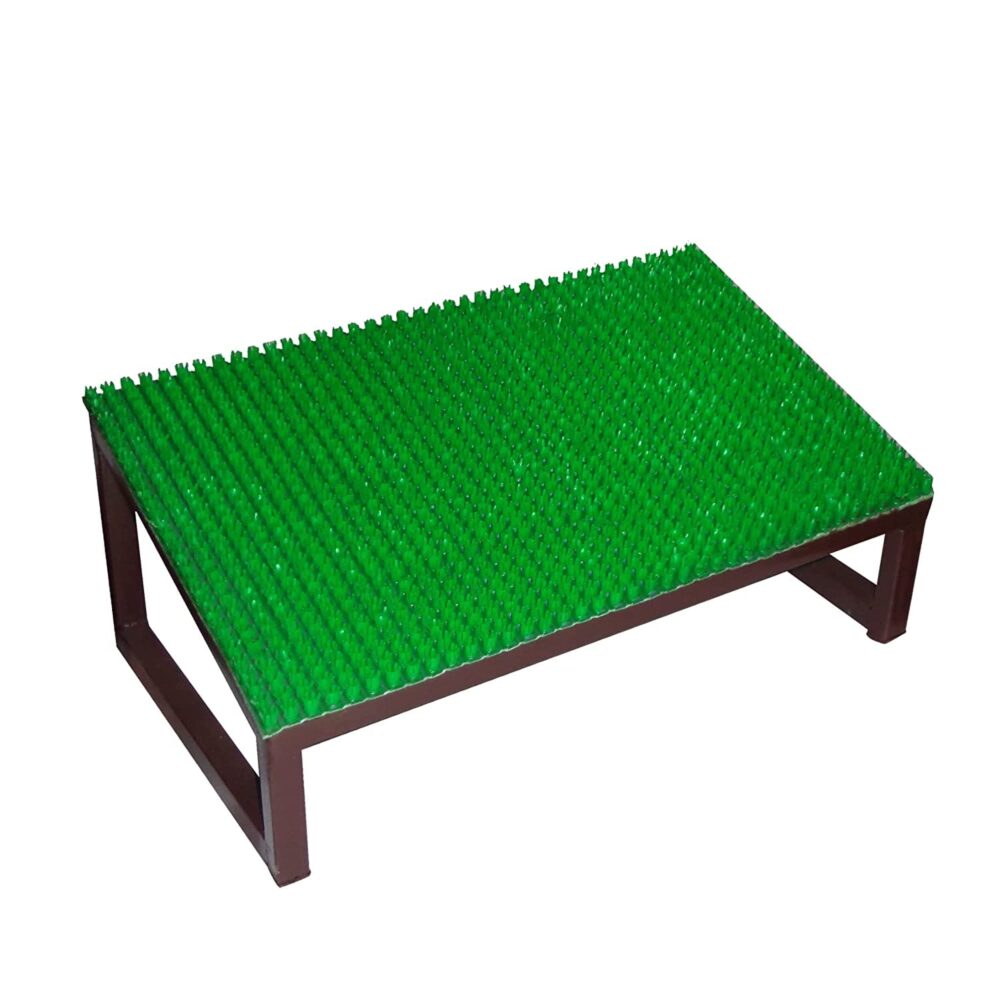 Sanushaa Metal Foot Rest with Artificial Grass, Book online order or what's up 8826891304 at Sanushaa Store @ Best rate for your product.