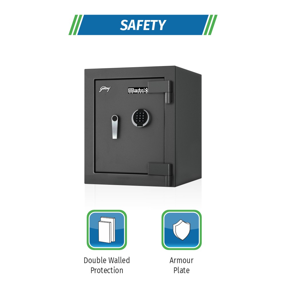 Godrej Matrix 1814 EL Home Locker Black, home lockers are designed to offer personalized security. Its locking system uses.