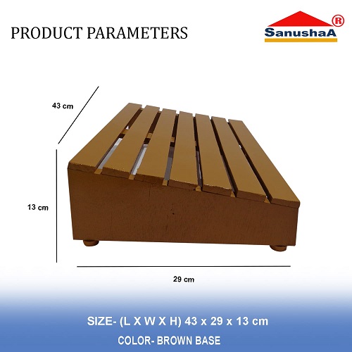 Sanushaa Foot Rest for Office in Natural Wood, home lockers are designed to offer personalized security. Its locking system uses.