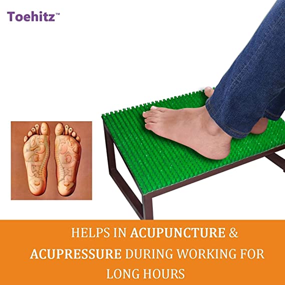 Sanushaa Metal Foot Rest with Artificial Grass, Book online order or what's up 8826891304 at Sanushaa Store @ Best rate for your product.