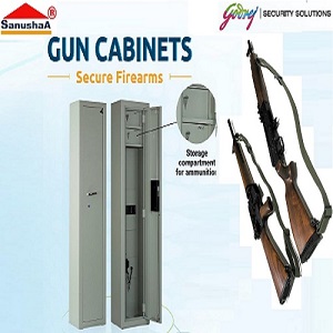 Godrej Gun Cabinets For Storage of Gun Safe, home lockers are designed to offer personalized security. Its locking system uses.