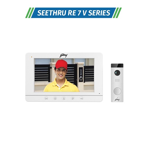 Godrej Seethru RE 7 Video Door Phone, Book or Buy your godrej security cameras or home alaram from authorised distributors sanushaa.in