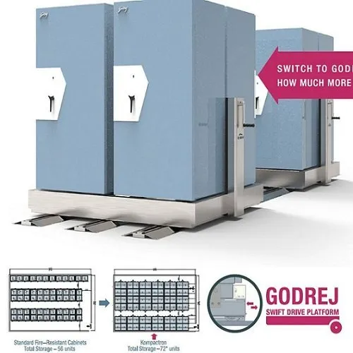 Godrej Fire Resistant Compactor | Godrej Kompactron, buy the godrej kompector safe locker from sanushaa technologies website.