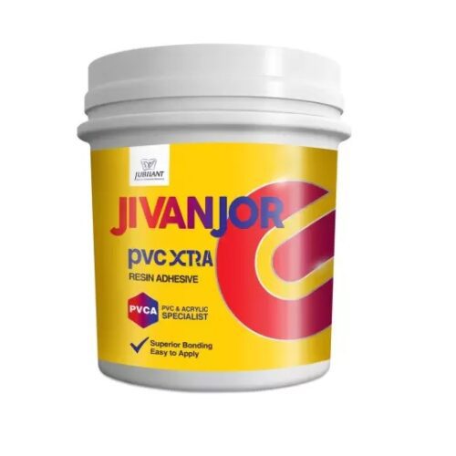 Jubilant Jivanjor Fevicole PVC Xtra Resin Adhesive 5 Kg, book or buy the adhesuve product of brand jivanjoire from sanushaa techlogies pvt ltd.
