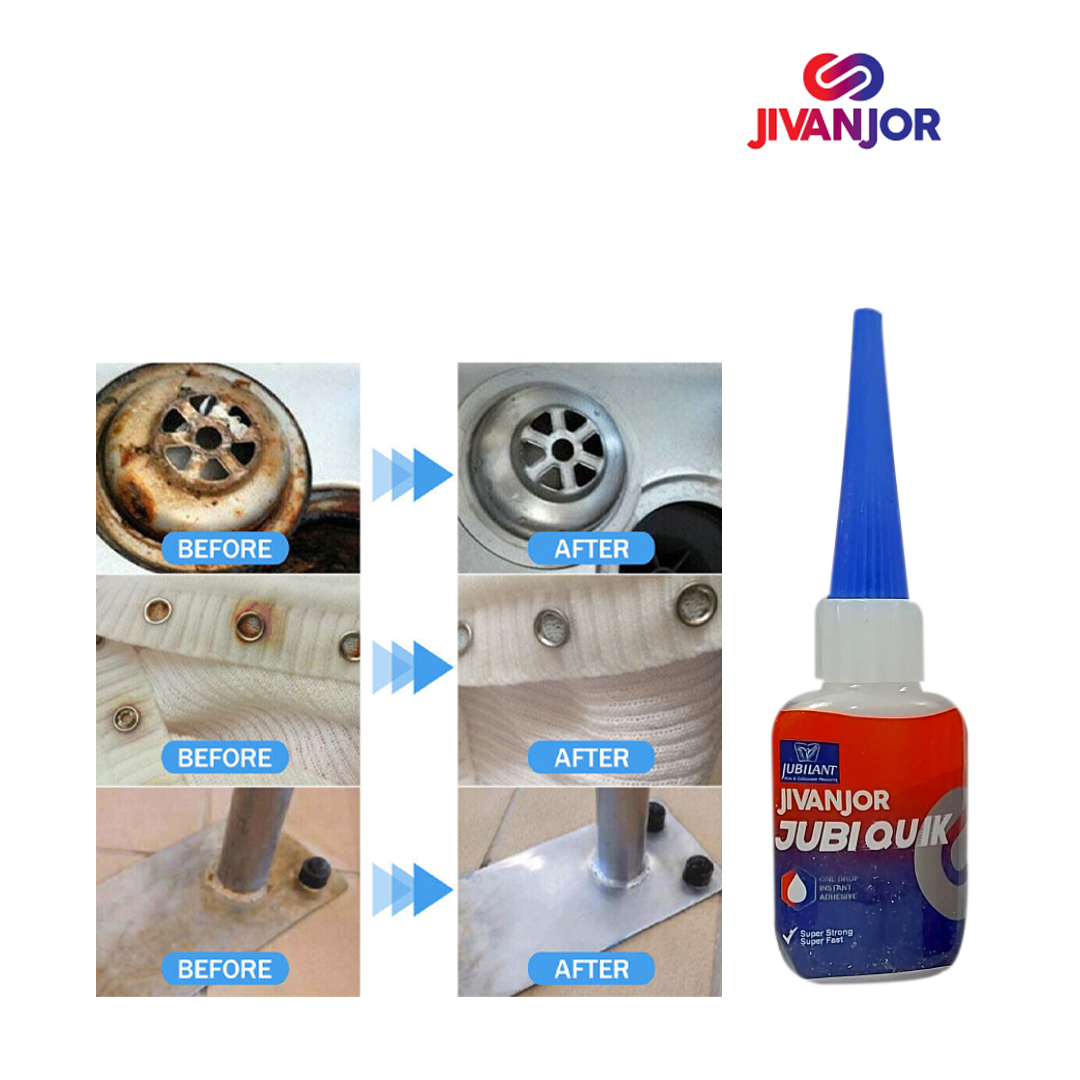 Jivanjor JubiQuick One Drop Instant Adhesive (20g), Jivanjor Jubiquik gel is a glue that has superior quality in terms of bonding non-toxic non-staining.