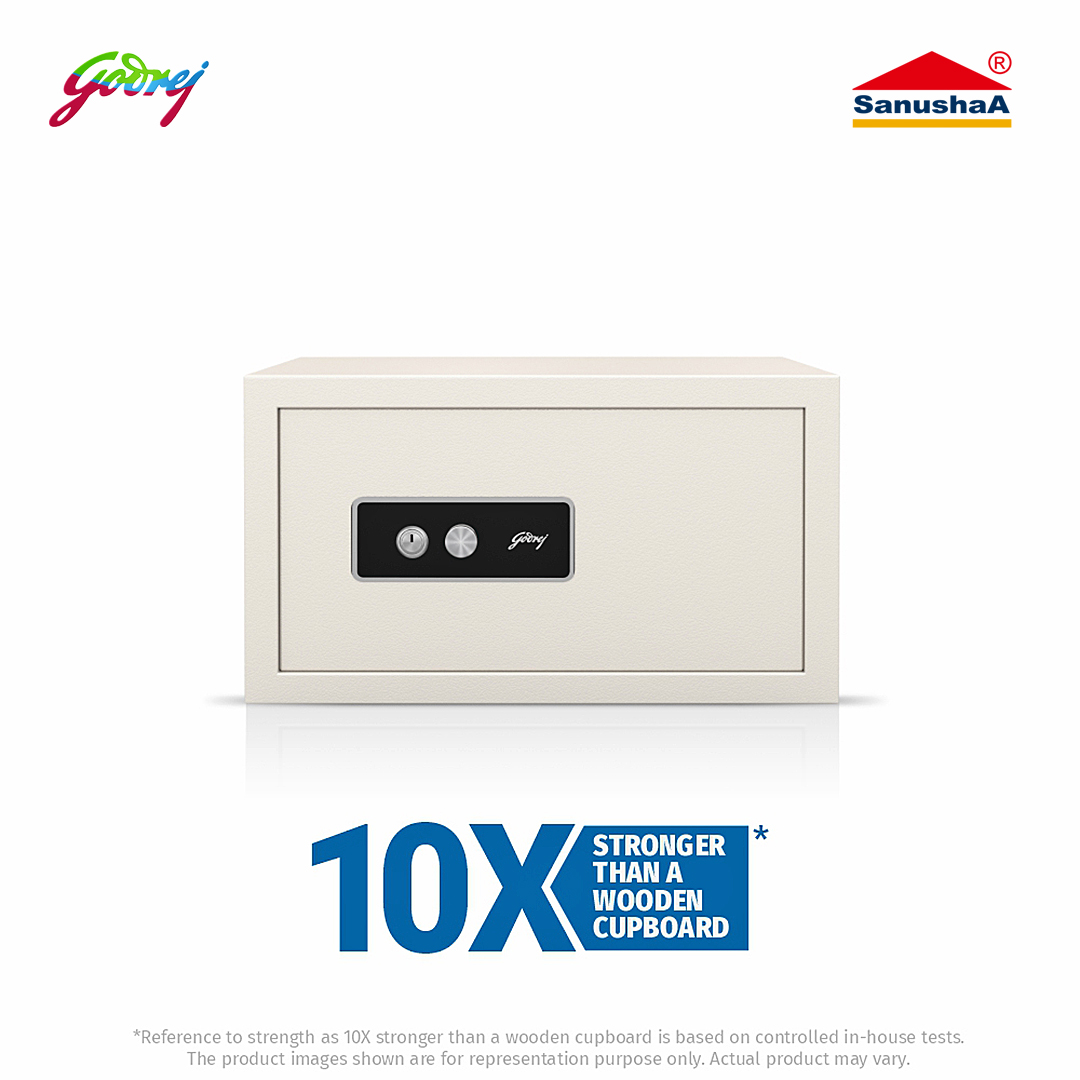 Godrej NX Pro 33 Ltr Key Lock Home Locker, Compact home locker, Secure home locker, Affordable home locker, Home locker for valuables