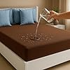 Sanushaa 100% Waterproof Premium Cotton Feel Mattress Protector – King Size 72x78 Inch 6x6.5 Ft. | Premium Soft, Breathable, Anti-Allergy, Dust-Mite Proof, Gadda Cover (Coffee), 2-Year Warranty